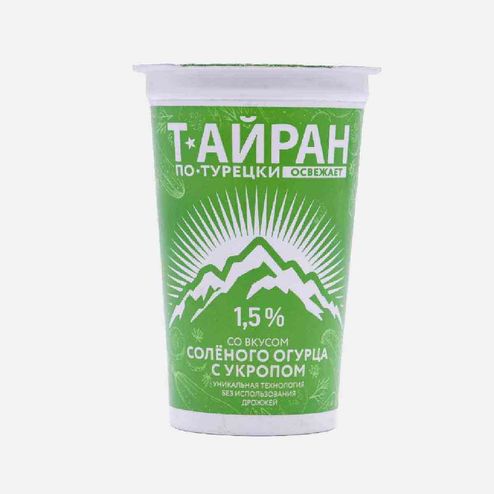 Напиток к/м Тайран по-турецки солен огурец с укропом 1.5% 220г