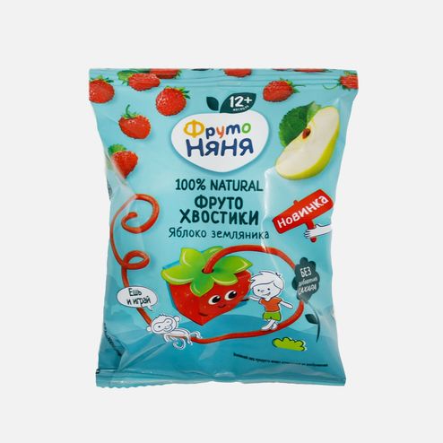 Фруктовые кусоч ФрутоНяня яблоко/земляника с 12мес 15г