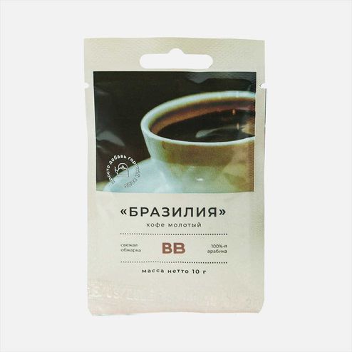 Кофе Вкусвилл Бразилия молотый 10г 
