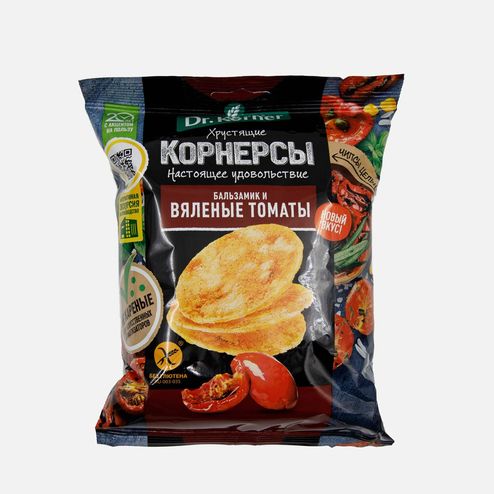 Чипсы Др Корнер Корнерсы кукурузно- рисовые с вял томат/бальзамиком 50г
