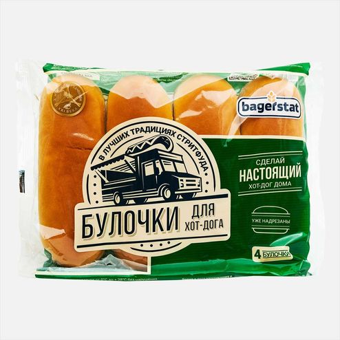 Булочки Багерстат для хот-дога 4шт 240г