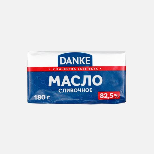 Масло Данке сливочное 82.5% фольга 180г