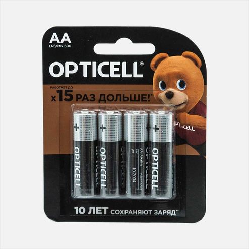 Батарейки Оптиселл Бэйзик AA 4шт 1,5*8,4*11,2см