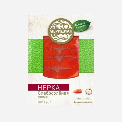 Нерка Меридиан ломтики с/с в/у 120г
