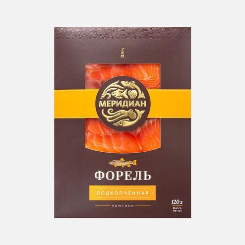 Форель Меридиан ломтики подкопченная в/у 120г