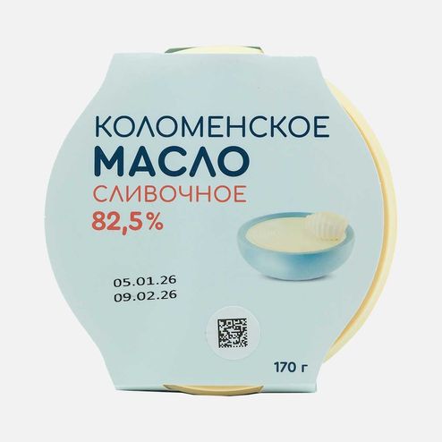 Масло Коломенское сливочное 82.5% 170г