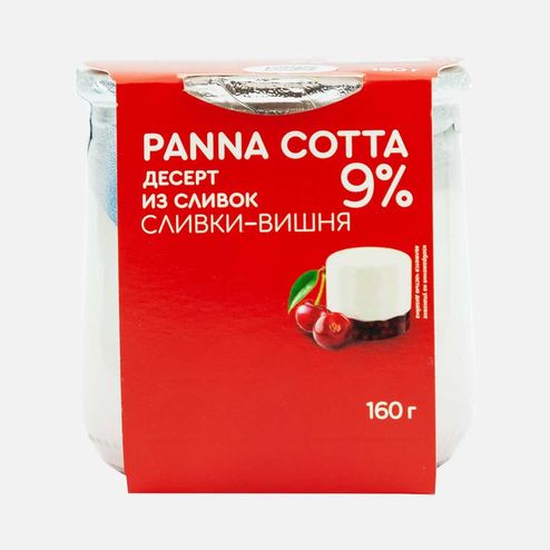 Продукт мол Коломенский Панна Котта Десерт из сливок Сливки-Вишня 160г