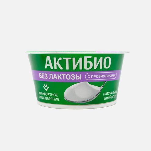 Биойогурт АктиБио безлактоз обогащ бифидобактериями 3.4% 130г