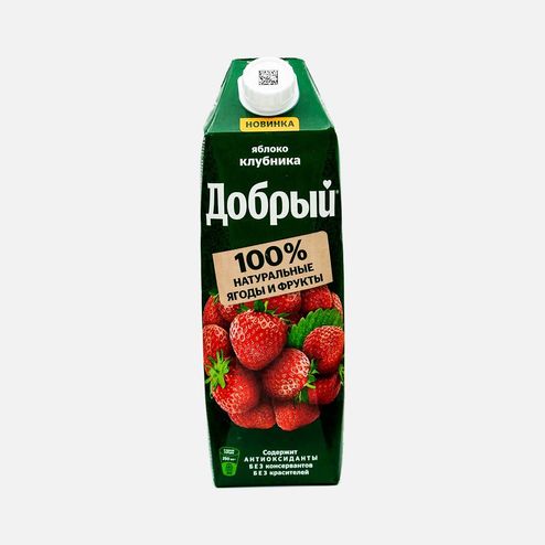 Напиток Добрый Яблоко/клубника сокосодержащий т/п 1л