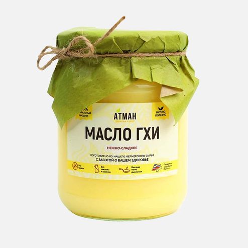 Масло Атман ГХИ нежно-сладкое 99% 150г