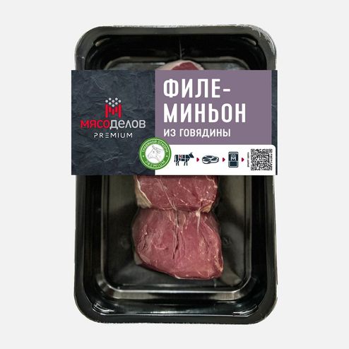 Стейк Мясоделов Филе-Миньон из говядины охл в/у 300г