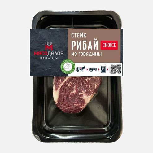 Стейк Мясоделов Рибай из говядины охл в/у 350г
