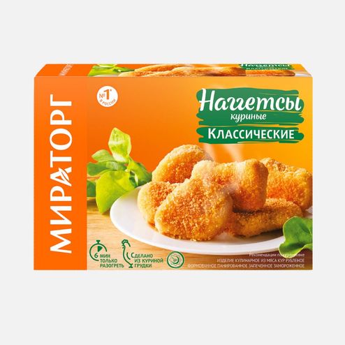 Наггетсы Мираторг Классические куриные с/м 250г