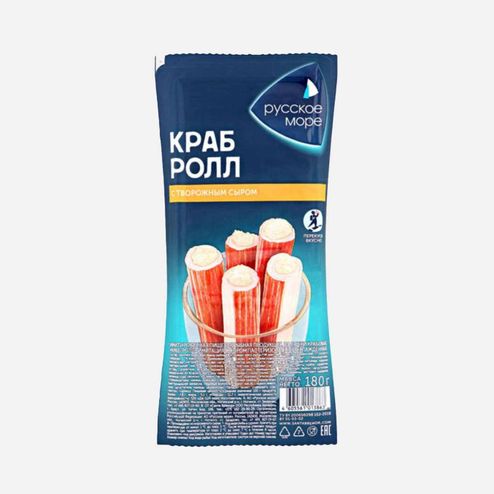 Крабовые палочки Русское море Краб-ролл с сыром имит охл 50г