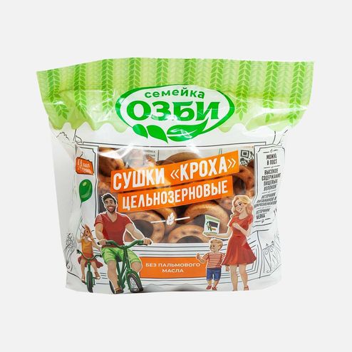 Сушки Семейка Озби Кроха цельнозерновые м/у 200г