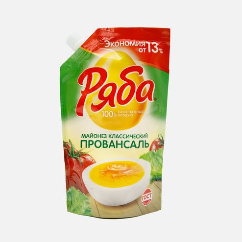 Майонез Ряба Классический провансаль 50.5% дой/пак 350г