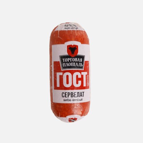 Колбаса Торговая площадь Сервелат ГОСТ в/к в/у 300г