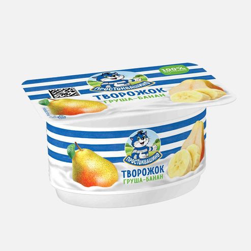 Продукт твор Простоквашино Творожок Груша-Банан 3.6% пл/ст 110г