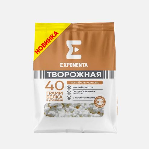 Продукт творож Экспонента Топленое молоко обезжиренный пл/пак 250г