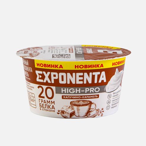Продукт к/м Экспонента Хай-Про Капучино-Карамель обезж пл/ст 160г