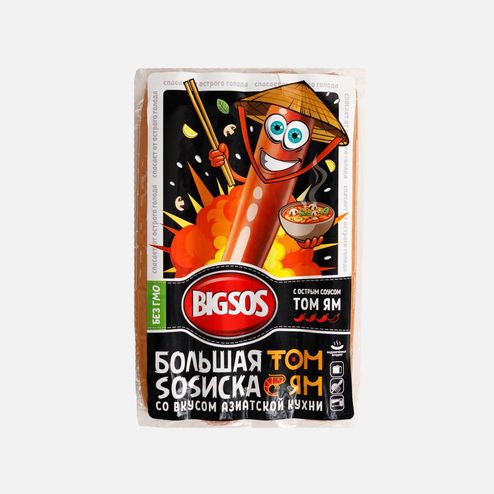 Сосиски Большая Сосиска Том Ям в/у 340г