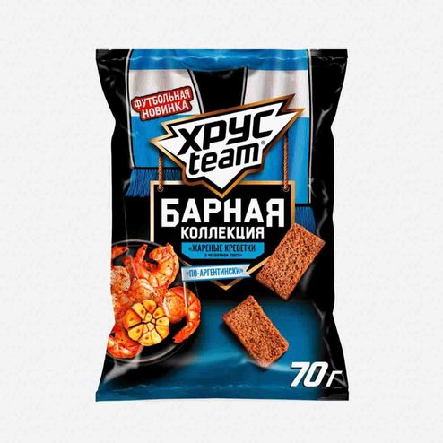 Сухарики ХрусТим со вкусом жареные креветки в чесноч соусе 70г