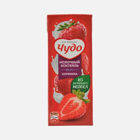 Коктейль Чудо молочный Клубника 2% т/п 200мл