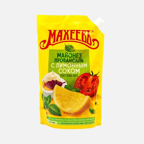 Майонез Махеевъ Премиум Провансаль с лимонным соком дой/пак 770-840г