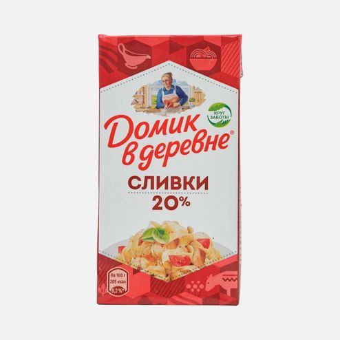 Сливки Домик в деревне 20% т/п 475мл/480г