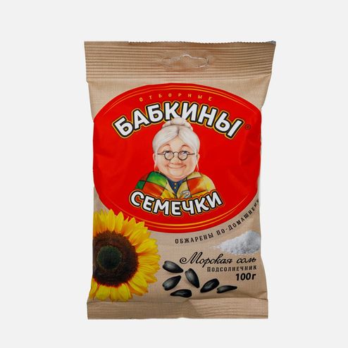 Семечки Бабкины семечки жареные солёные 100г