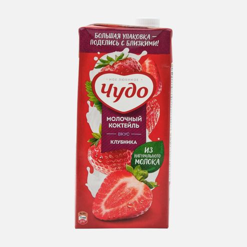 Коктейль Чудо молочный Клубника 2% т/п 914мл/960г