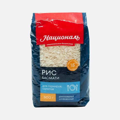 Рис Басмати Националь Премиум пл/пак 500г