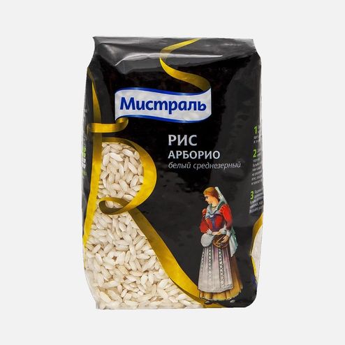 Рис Мистраль Арборио Белый среднезер 500г