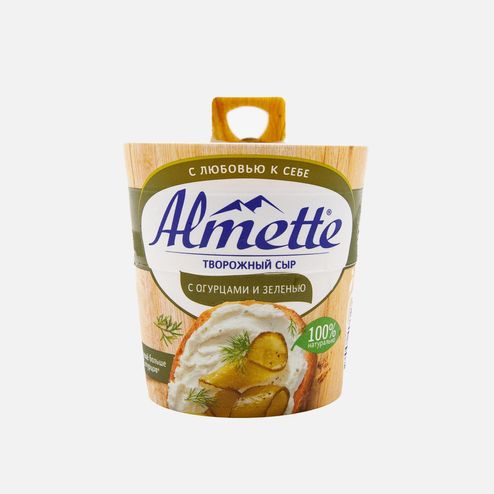 Сыр Хохланд Альметте с огурцами и зел 60% 150г