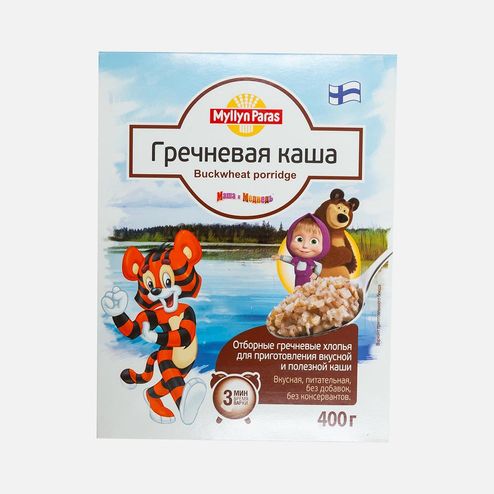 Гречневые хлопья Mюллюн Парас для каши к/к 400г