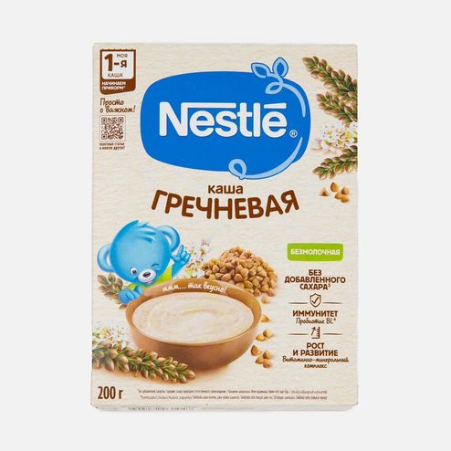 Каша Нестле Гречневая безмолочная с 4мес к/к 200г