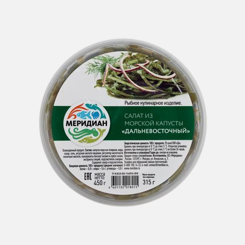 Салат Меридиан Дальневосточный из морской капусты пл/б 450г