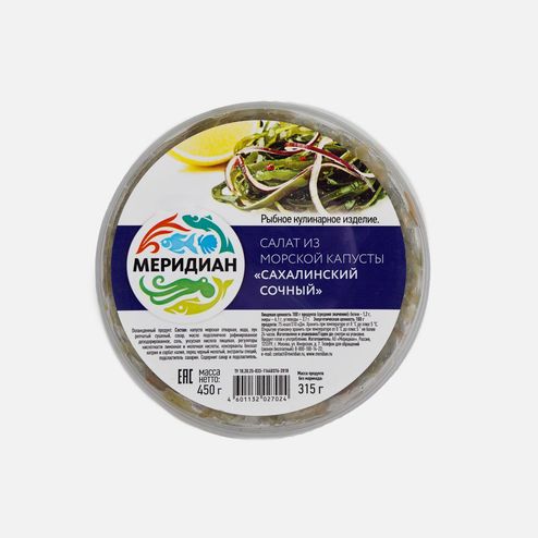 Салат Меридиан Сахалинский из морской капусты пл/б 450г