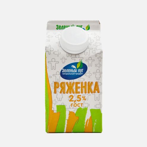 Ряженка Зеленый луг 2.5% т/п 450г