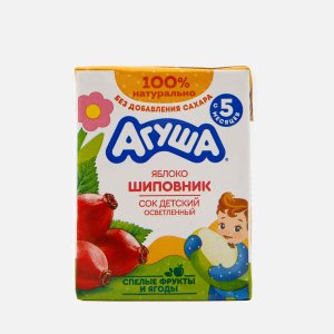 Сок Агуша Яблоко/Шиповник осветленный с 5мес т/б 200мл