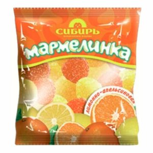 Мармелад КФ Сибирь Мармелинка лимонно-апельсининовая пл/пак 300г