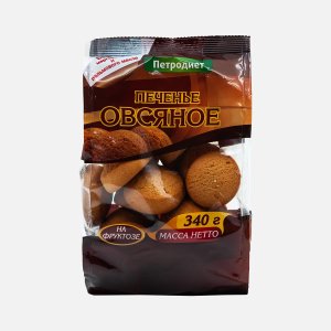 Печенье Петродиет овсяное на фруктозе пл/пак 340г