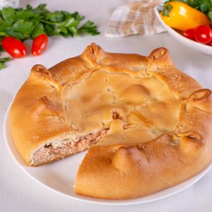 Пирог с красной рыбой без лука 1кг вес