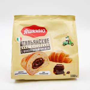 Круассан Яшкино Мини с шоколадным кремом пл/пак 180г