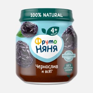 Пюре ФрутоНяня Чернослив с 4мес ст/б 100г
