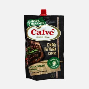 Кетчуп Кальве к мясу на углях дой/пак 350г