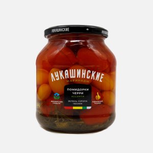 Помидорки Лукашинские Черри-ассорти с зеленью и чесноком 670г