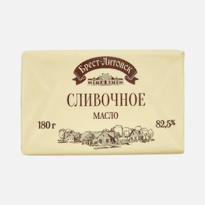 Масло Брест-Литовск сладко-сливочное несоленоеое 82.5% 180г