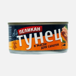 Тунец Пеликан для салатов в масле ж/б 185г