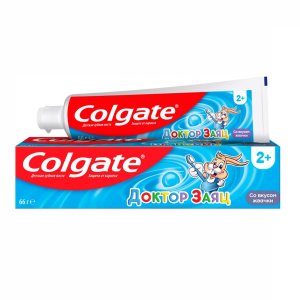 Зубная паста Колгейт Доктор Заяц вкус Жвачки от 2лет к/к 50мл